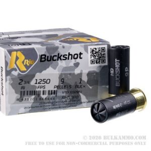 250 Rounds of 12ga Ammo by Rio Royal - #1 Buck